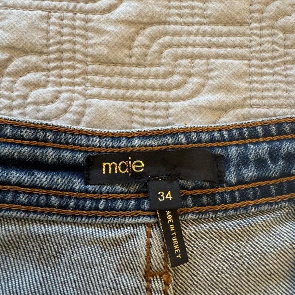 Denim Ruffle Hem Women Shorts - Picture 2 of 6